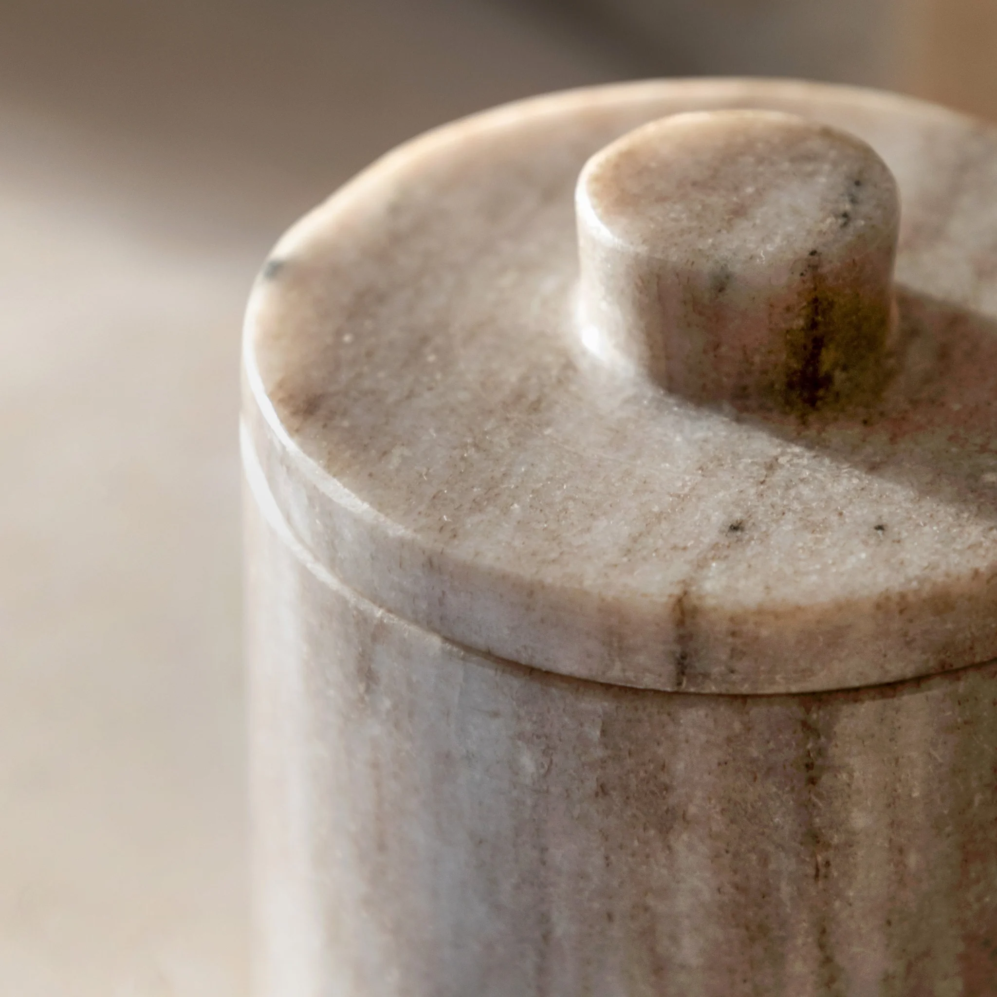 Tarragona Marble Storage Jar - Tarragona Marble Storage Jar Large - Image 2