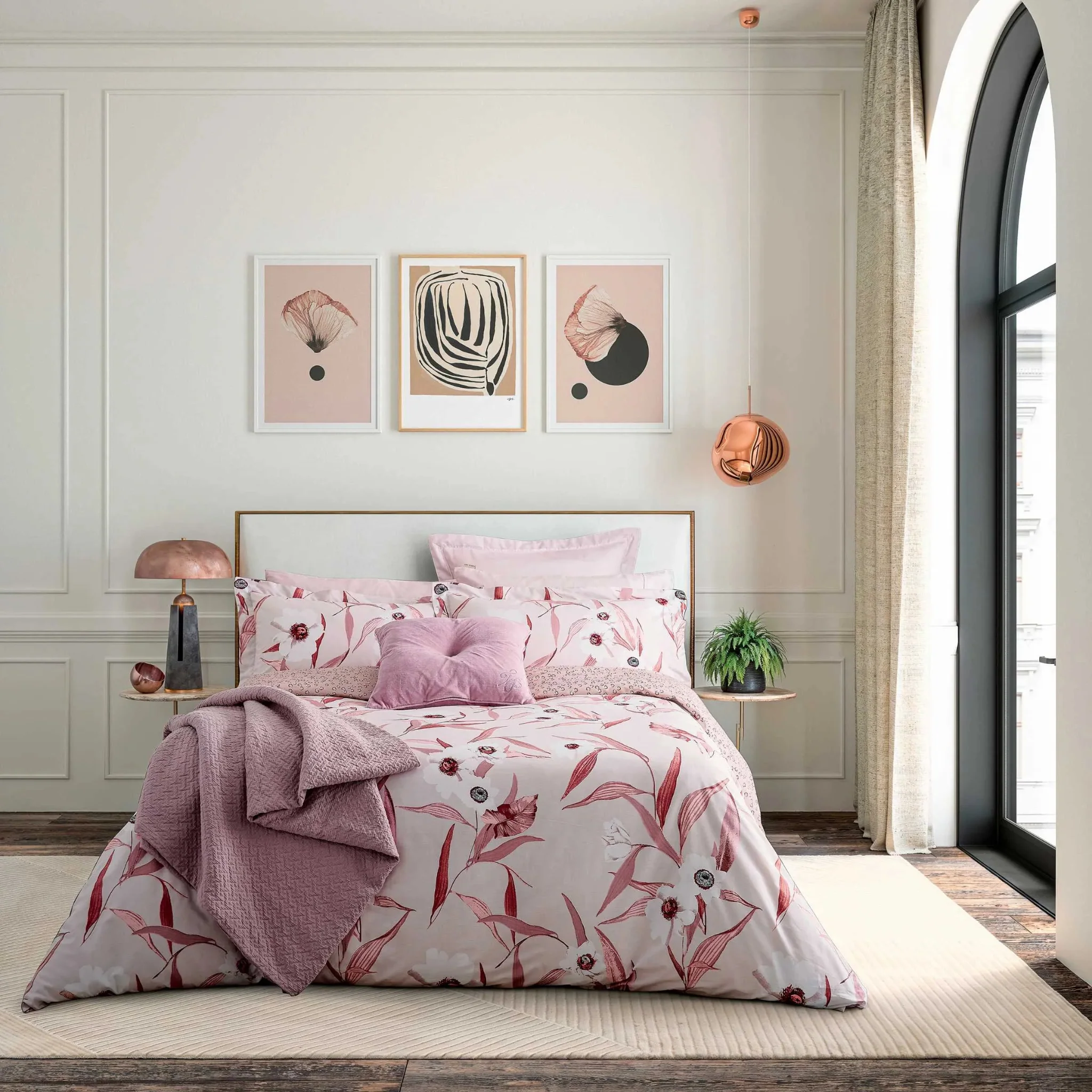 Ted Baker Cabana Pink Duvet Cover Set - Cabana Pink Duvet Set Super King