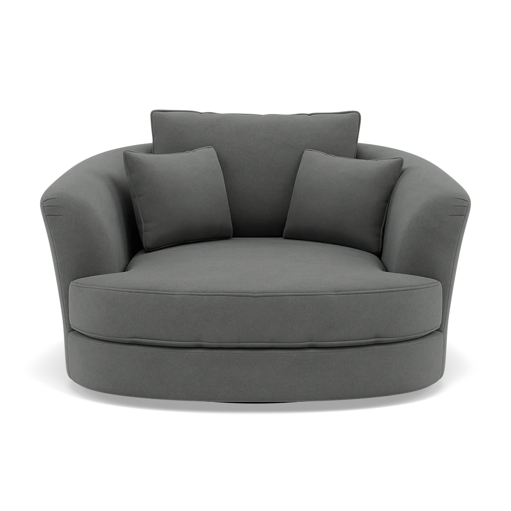Thalia Swivel Pillow Back Armchair - Cuddler Swivel Chair Grade B - Image 4