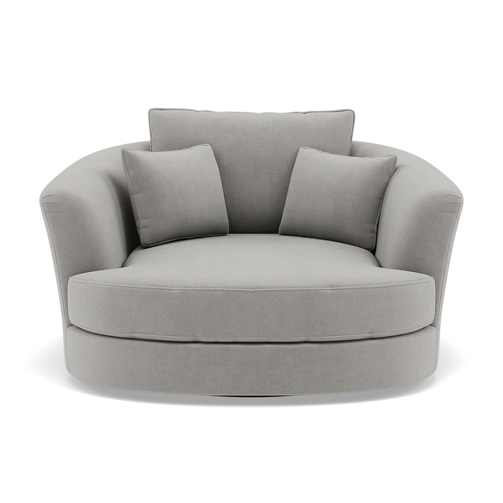 Thalia Swivel Pillow Back Armchair - Cuddler Swivel Chair Grade B - Image 6