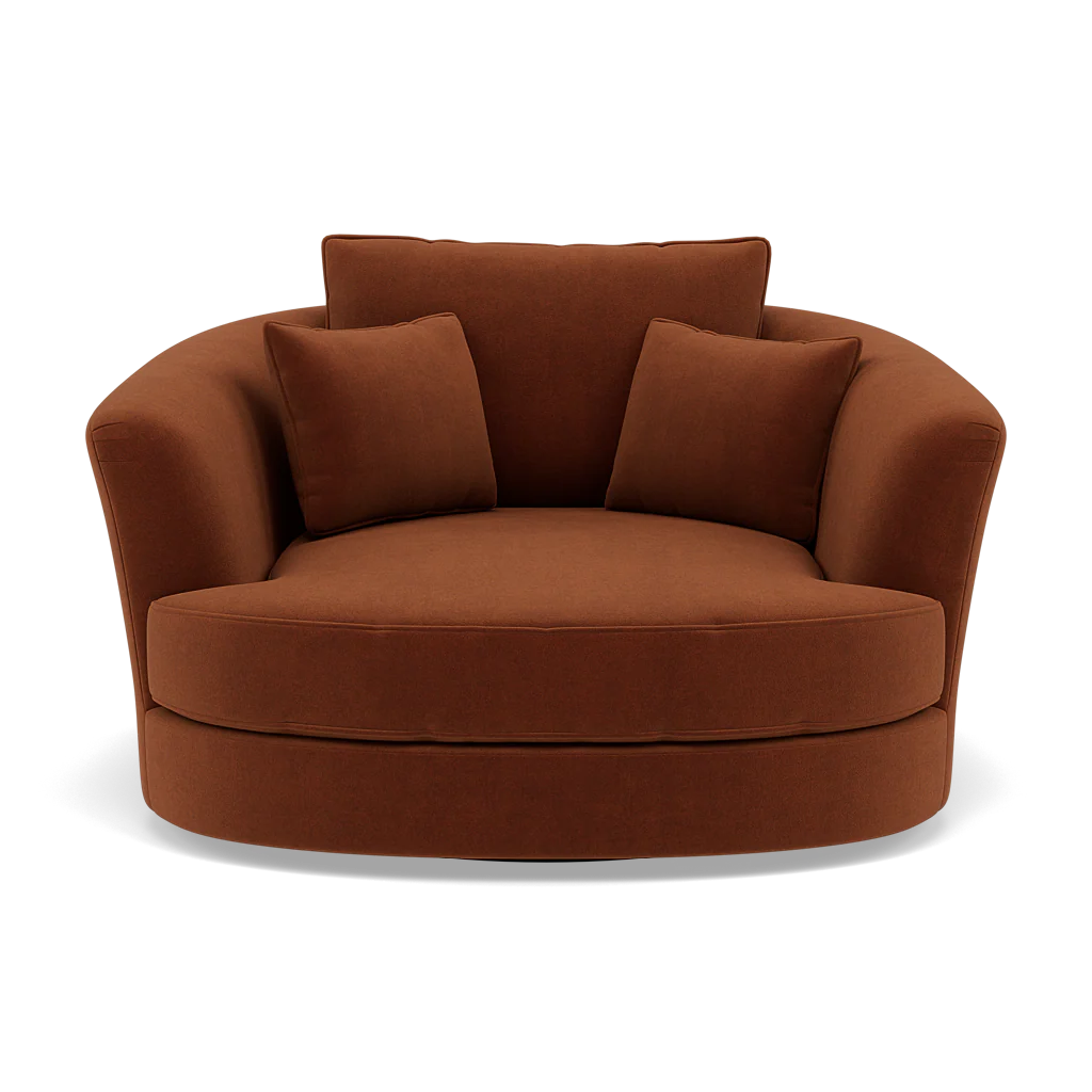Thalia Swivel Pillow Back Armchair - Cuddler Swivel Chair Grade B - Image 7