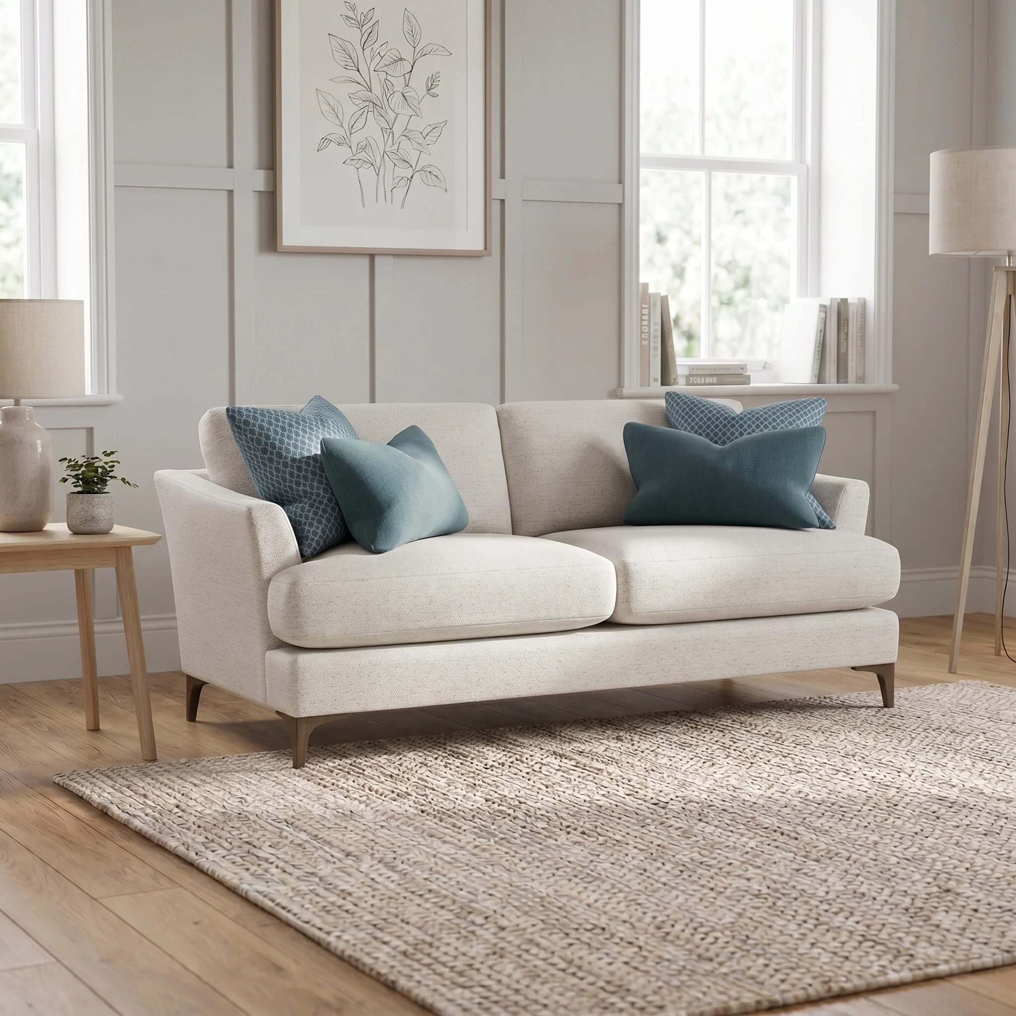 Tulip 3 Seater Sofa - 3 Seater Sofa Fabric - Image 2