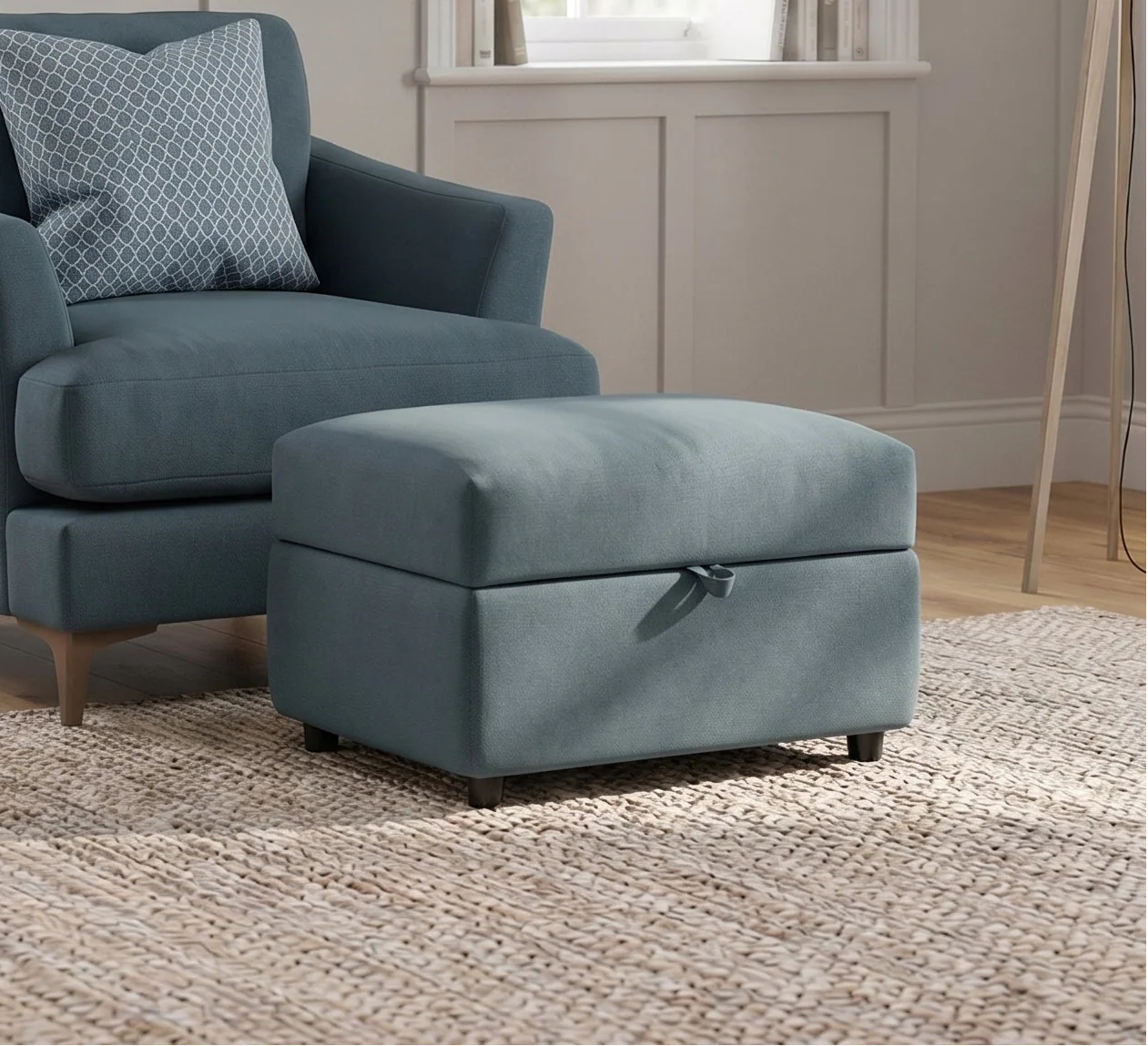 Tulip Storage Footstool - Storage Stool Fabric - Image 2
