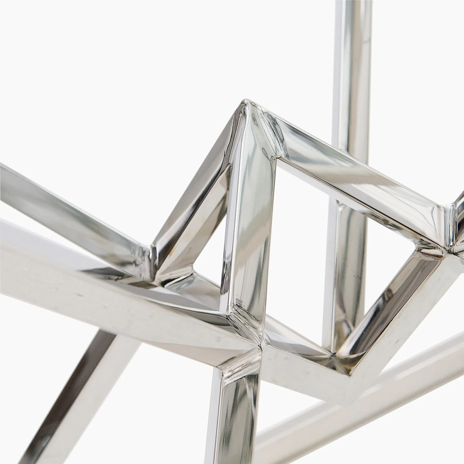 Turin Side Table - Lamp Table Clear Glass / Stainless Steel - Image 4