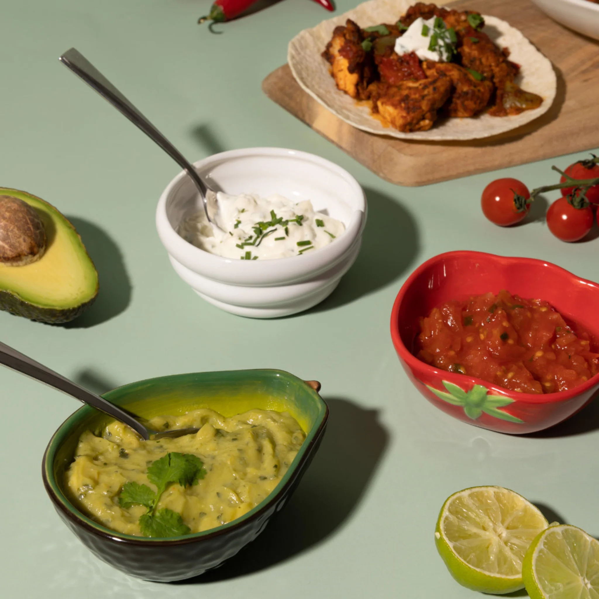 DISC Typ World Foods Set Of 3 Fajita Dip Bowls