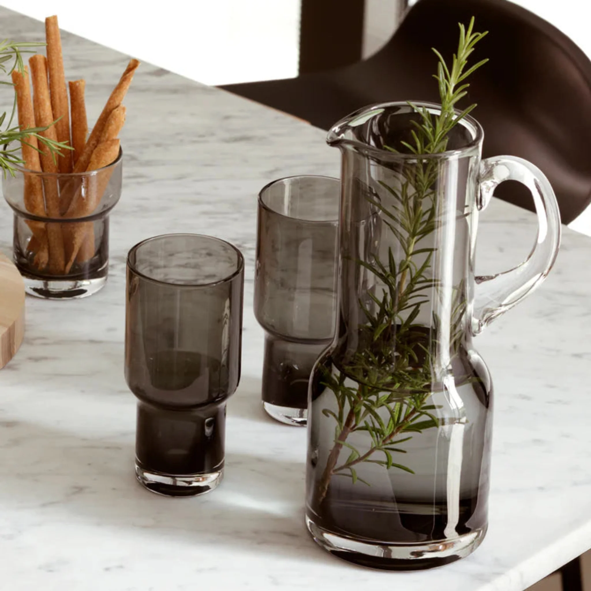 LSA Set Of 2 Utility Highball Glasses Grey - Utility Highball 390ML Slate Set Of 2