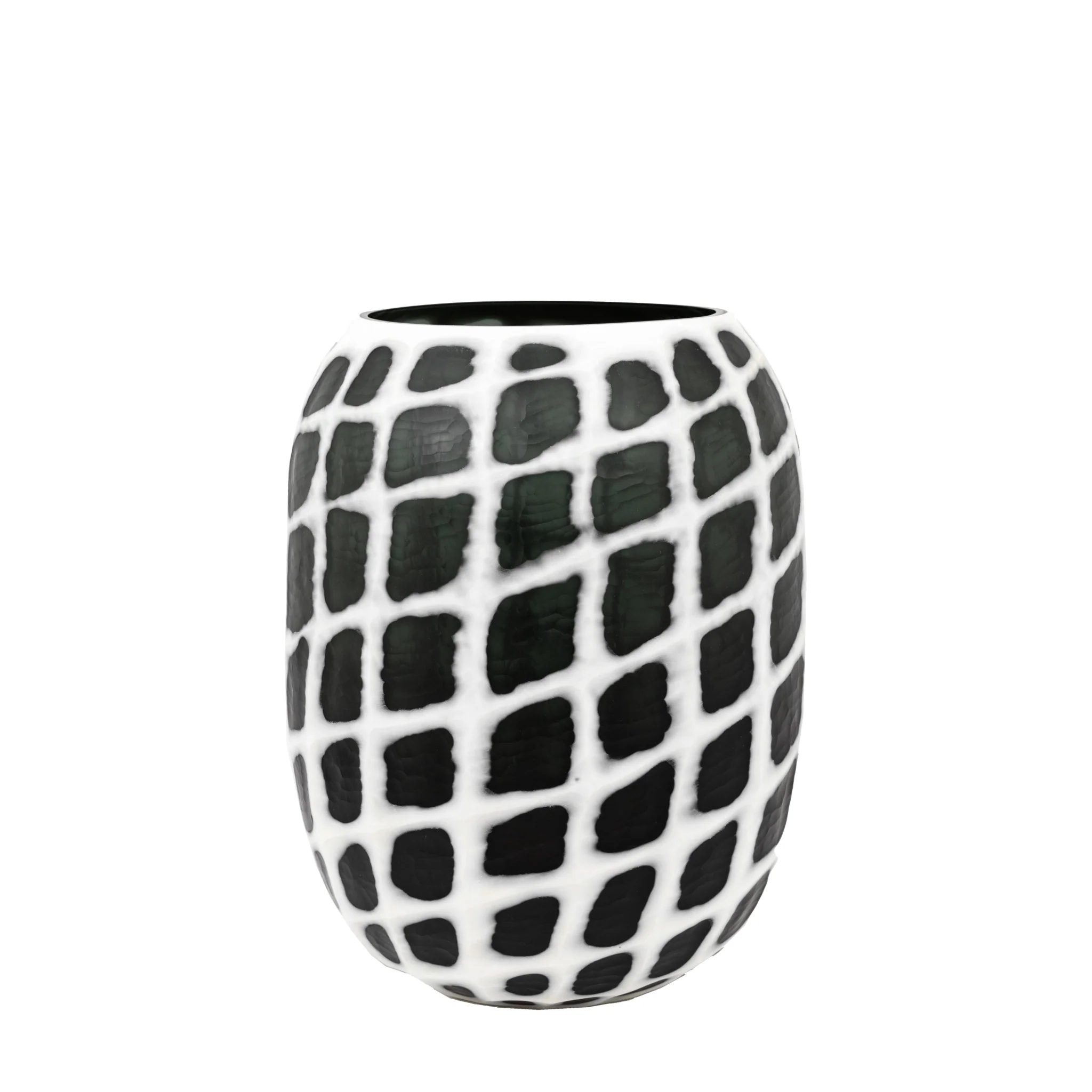 Valencia Handblown Mono Glass Vase - Valencia Handblown Carved Mono Glass Vase - Image 3