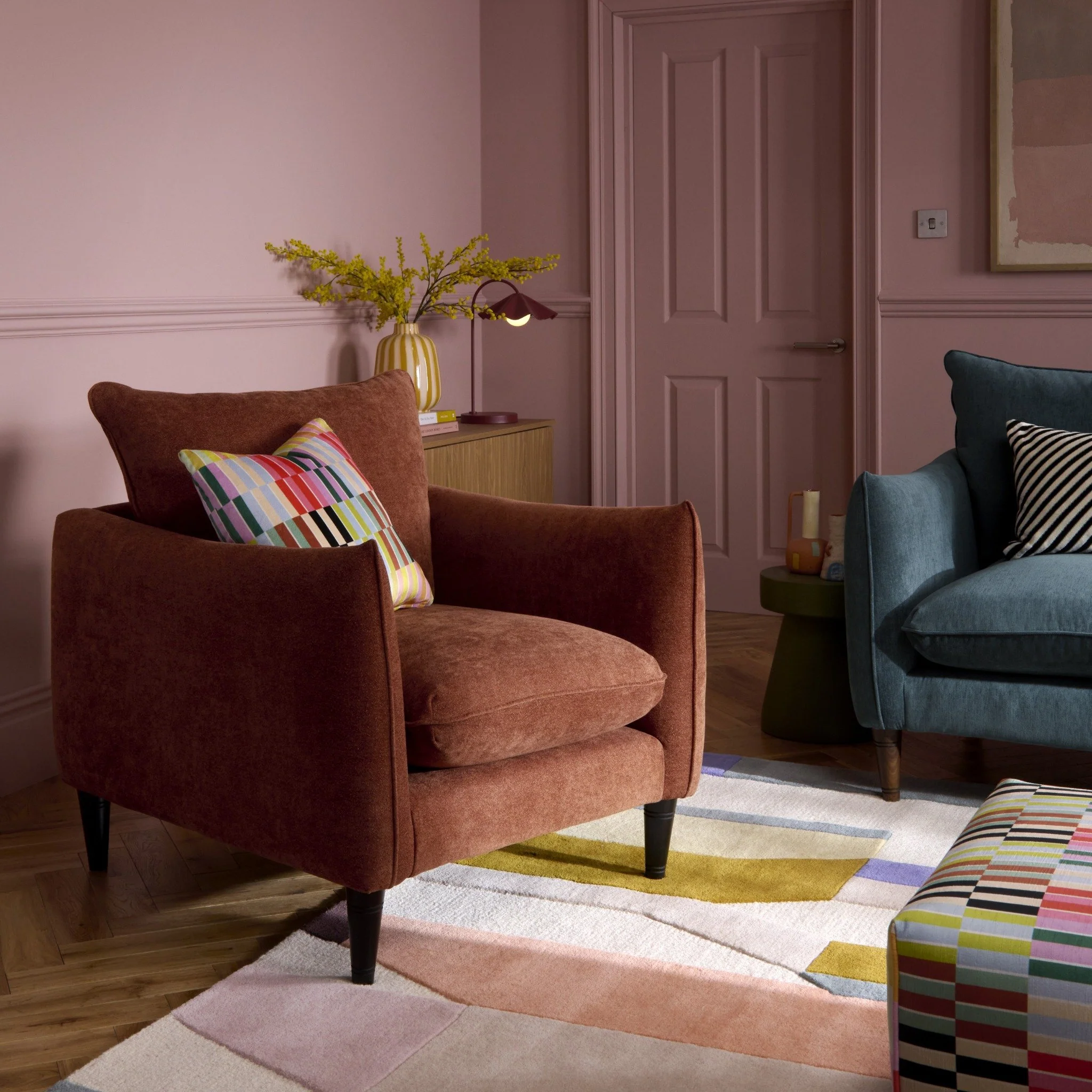Vogue Williams Kenmare Armchair - Chair Soft Chenille - Image 2