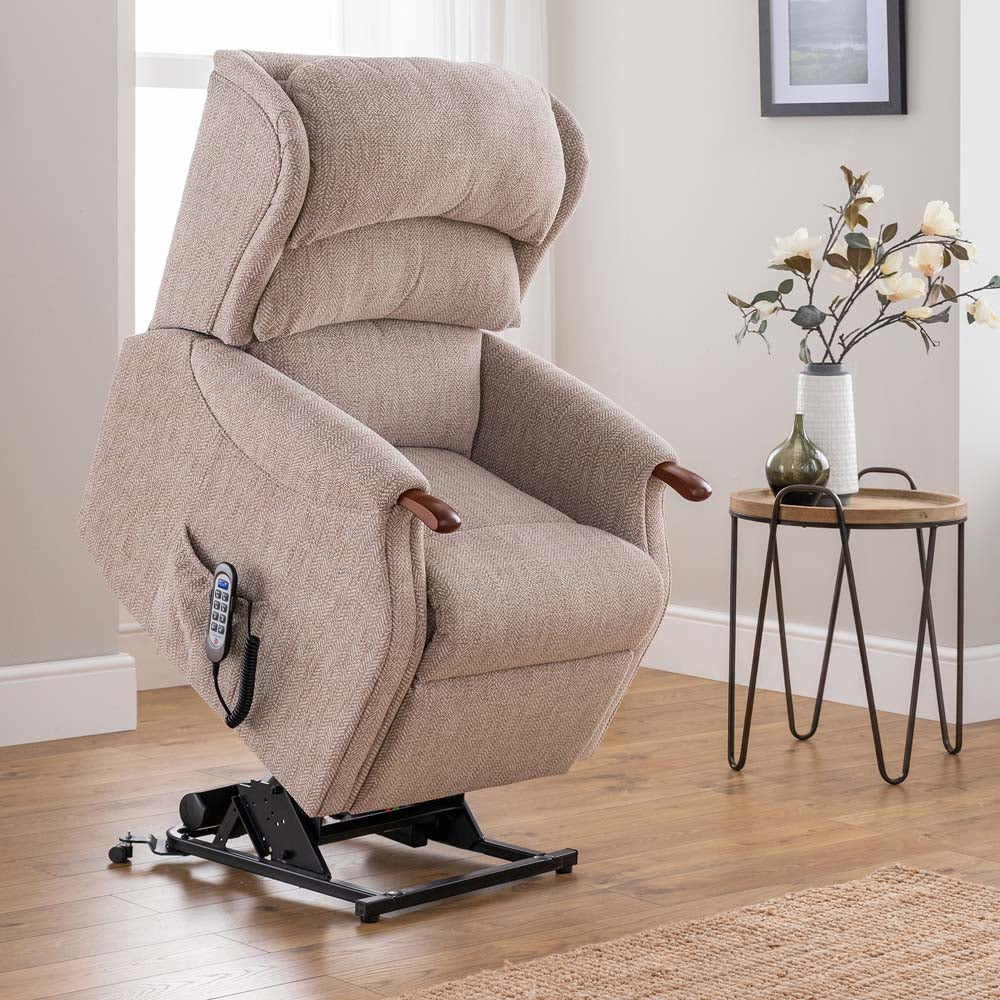 Westbury Grande Recliner Armchair - Single Motor Recliner Fabric - Power Recliner with USB - Image 11
