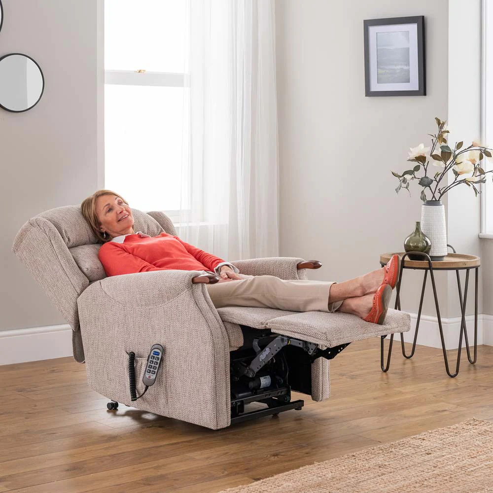 Westbury Petite Recliner Armchair - Petite Single Motor Recliner Leather - Power Recliner with USB - Image 12