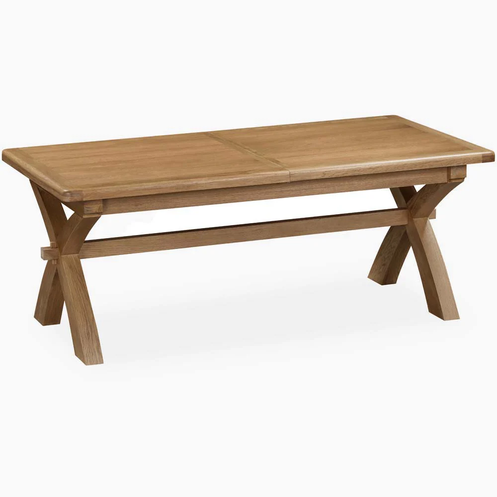 Willowmere Cross Leg Extending Dining Table, Bench & 4 Chairs Set - Image 3