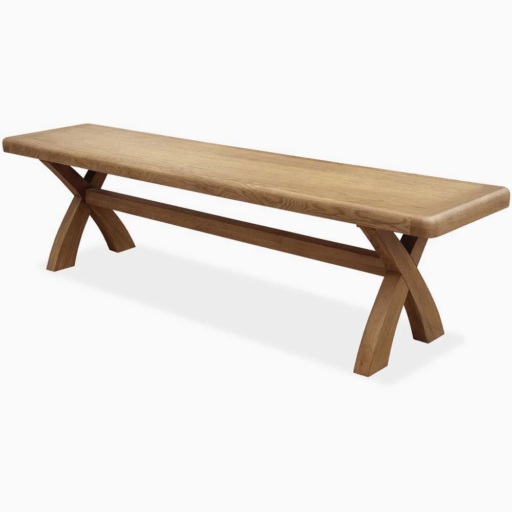 Willowmere Cross Leg Extending Dining Table, Bench & 4 Chairs Set - Image 5