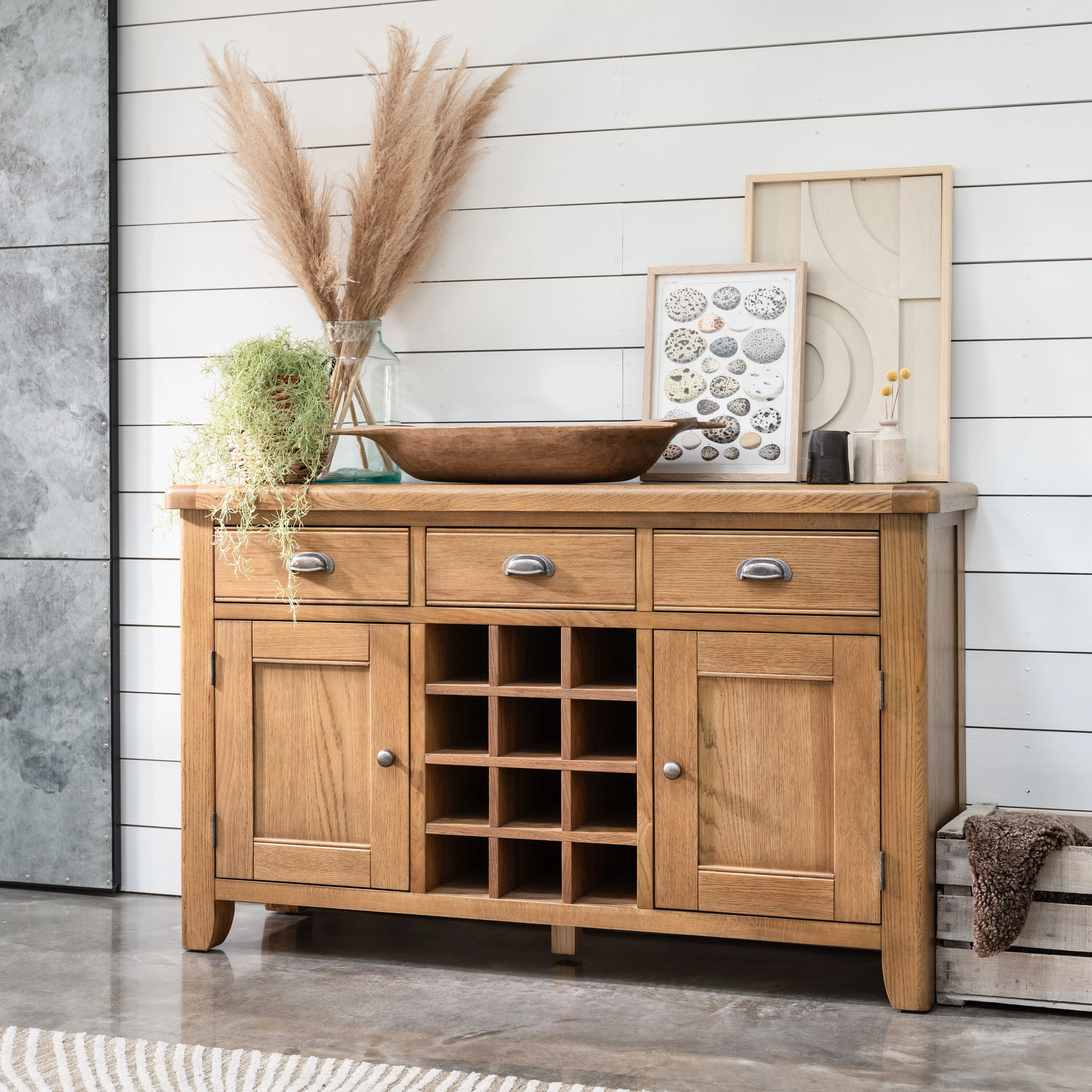 Willowmere Wide Sideboard - Wide Sideboard Oak - Image 2
