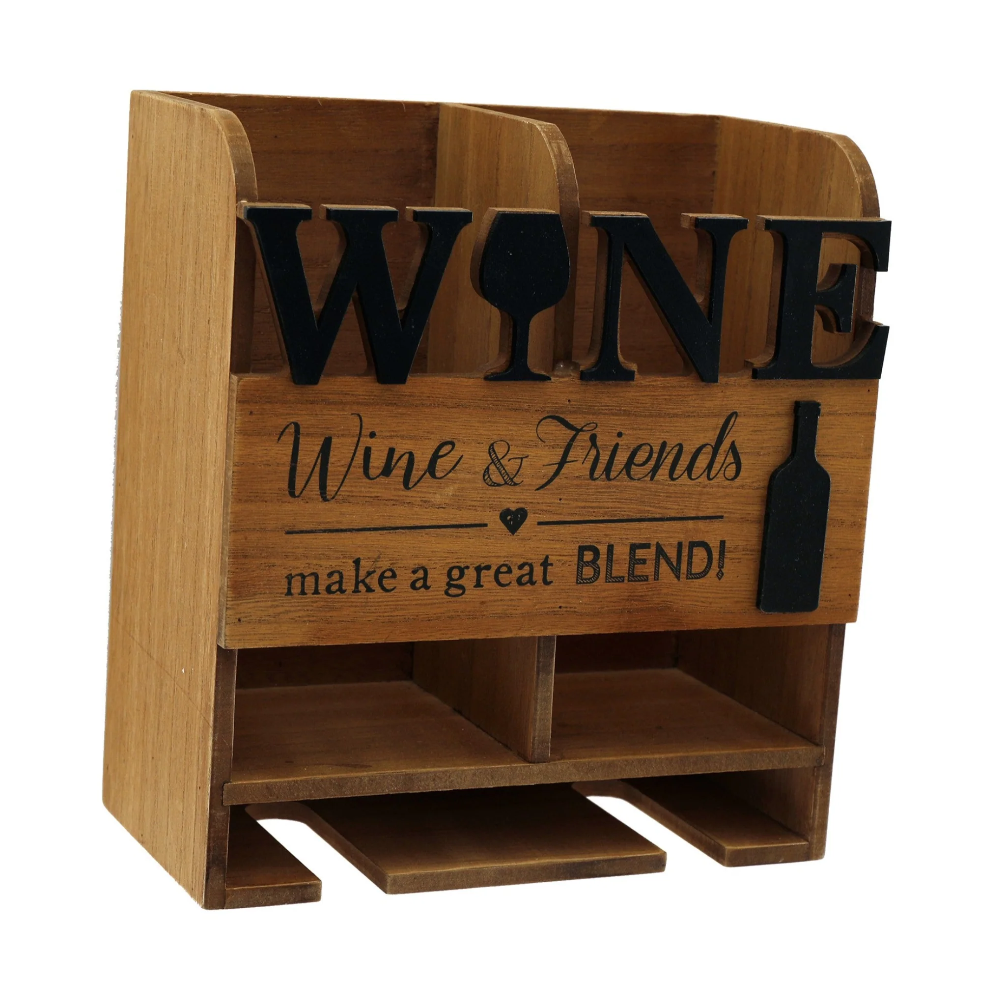 Wooden Wine Bottle Holder Friends