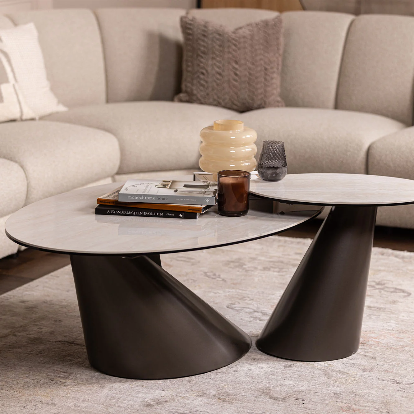 Wynter Coffee Table - Coffee Table Glass Ceramic Top - Image 2