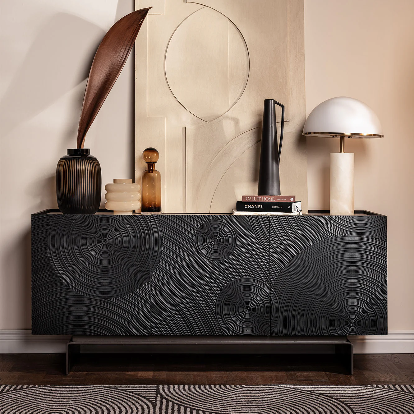 Wynter Wide Sideboard - Wide Sideboard Glass Ceramic Top - Image 2