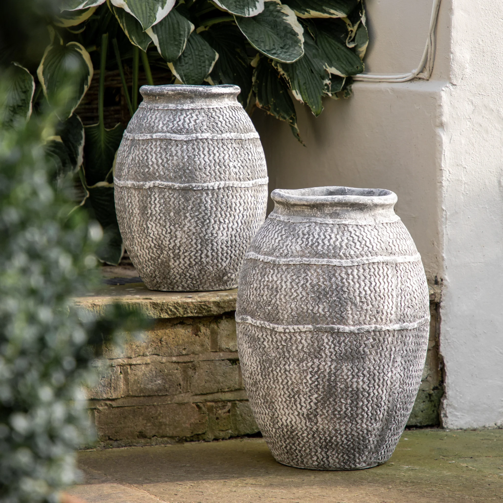 Zante Antique Grey Vase Large - Zante Vase Large Antique Grey