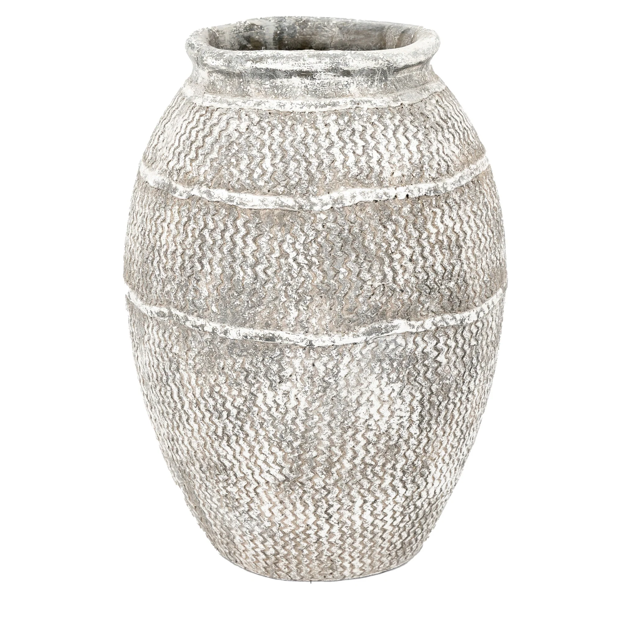 Zante Antique Grey Vase Large - Zante Vase Large Antique Grey - Image 3
