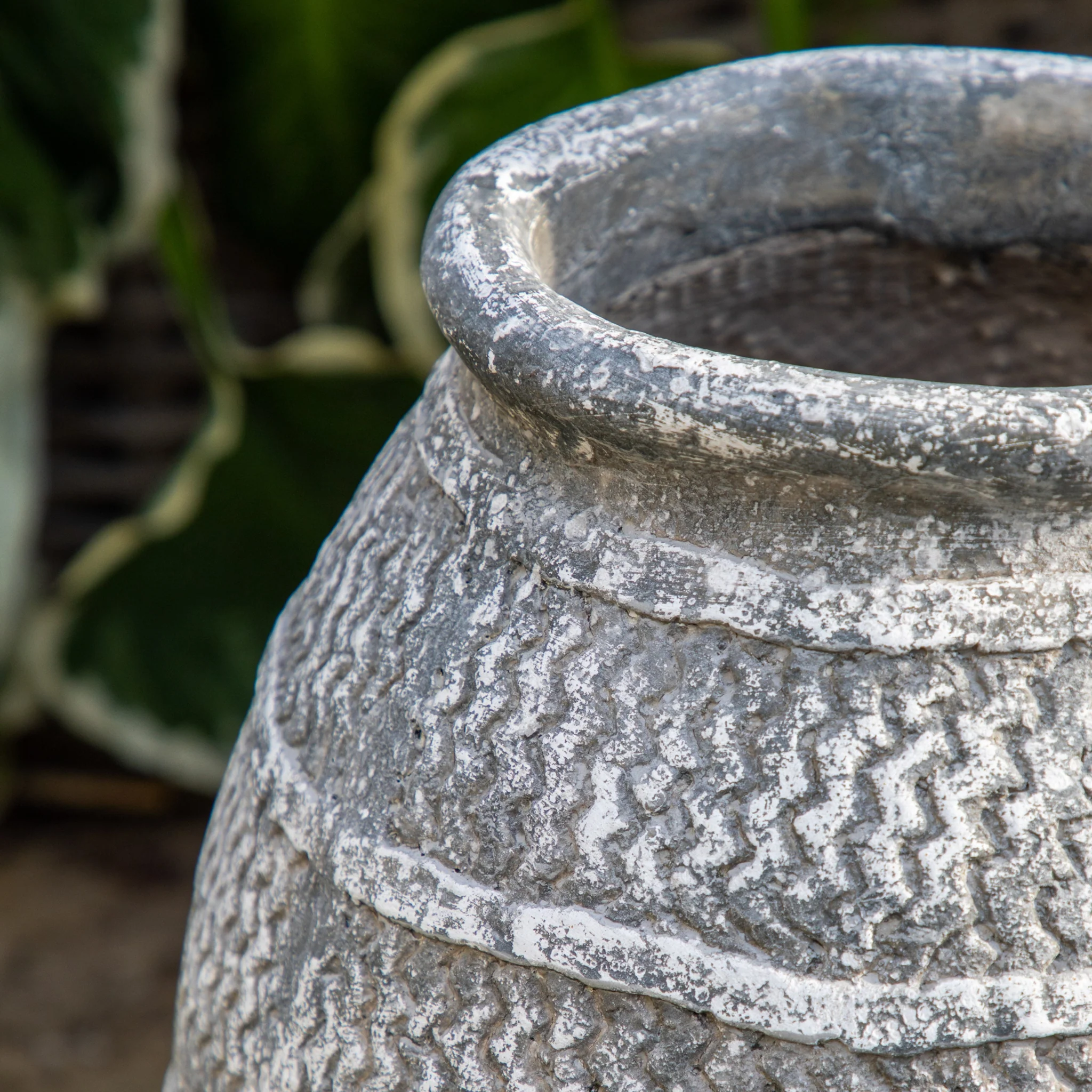 Zante Antique Grey Vase Small - Zante Vase Small Antique Grey - Image 2