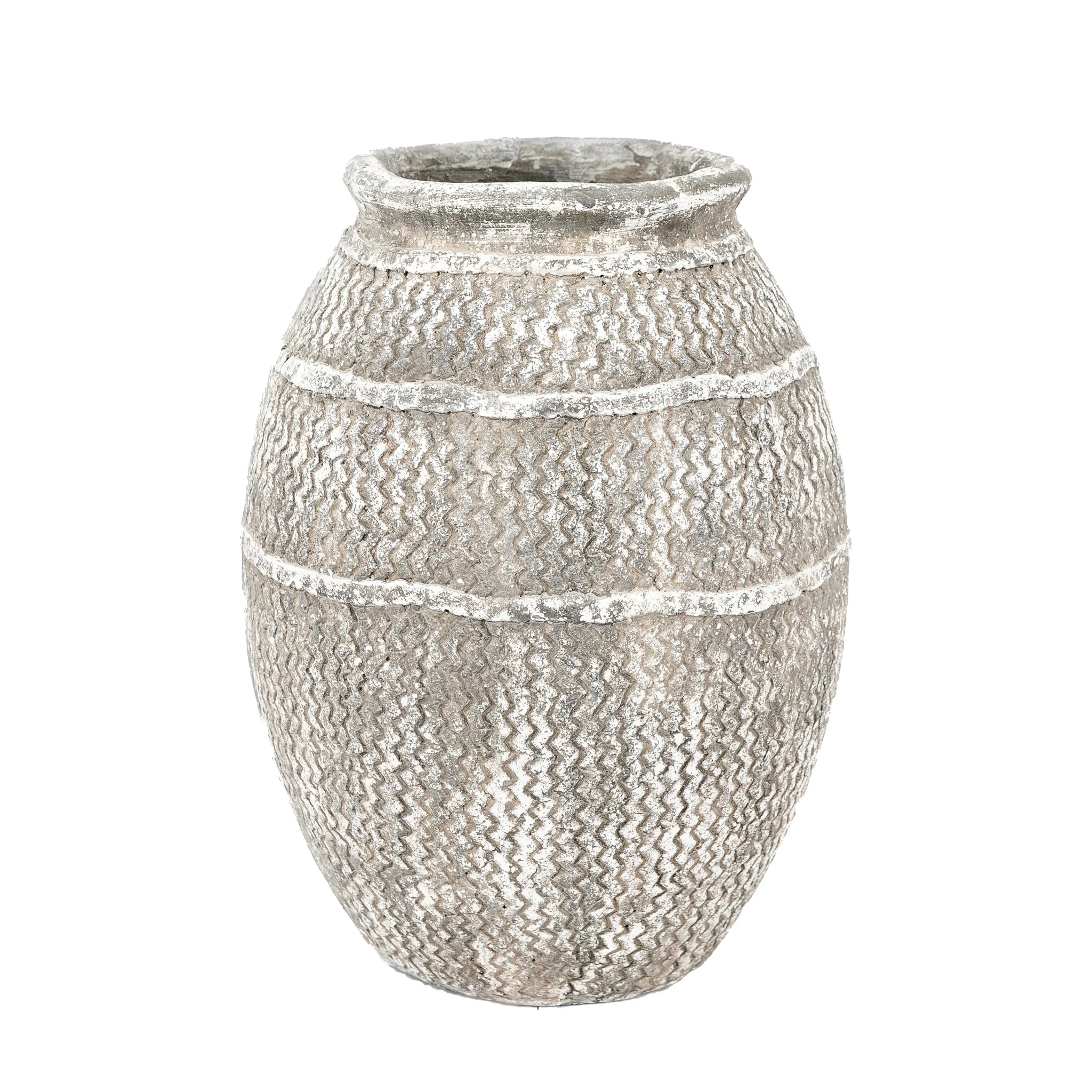 Zante Antique Grey Vase Small - Zante Vase Small Antique Grey - Image 3