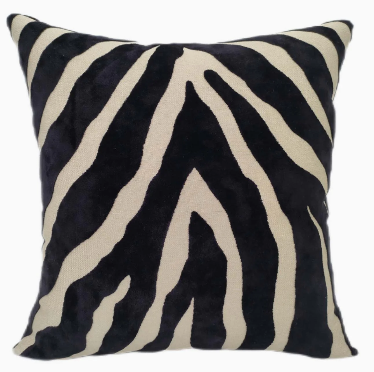 Zebedeedodah Cut Velvet Black Square Cushion - Zebedeedodah PM Cut Velvet Black 43x43CM Cushion