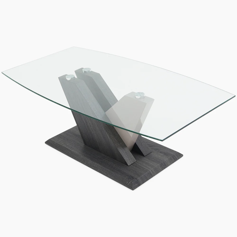 Zenith Coffee Table - Coffee Table Champagne High Gloss / Dark Grey - Image 2