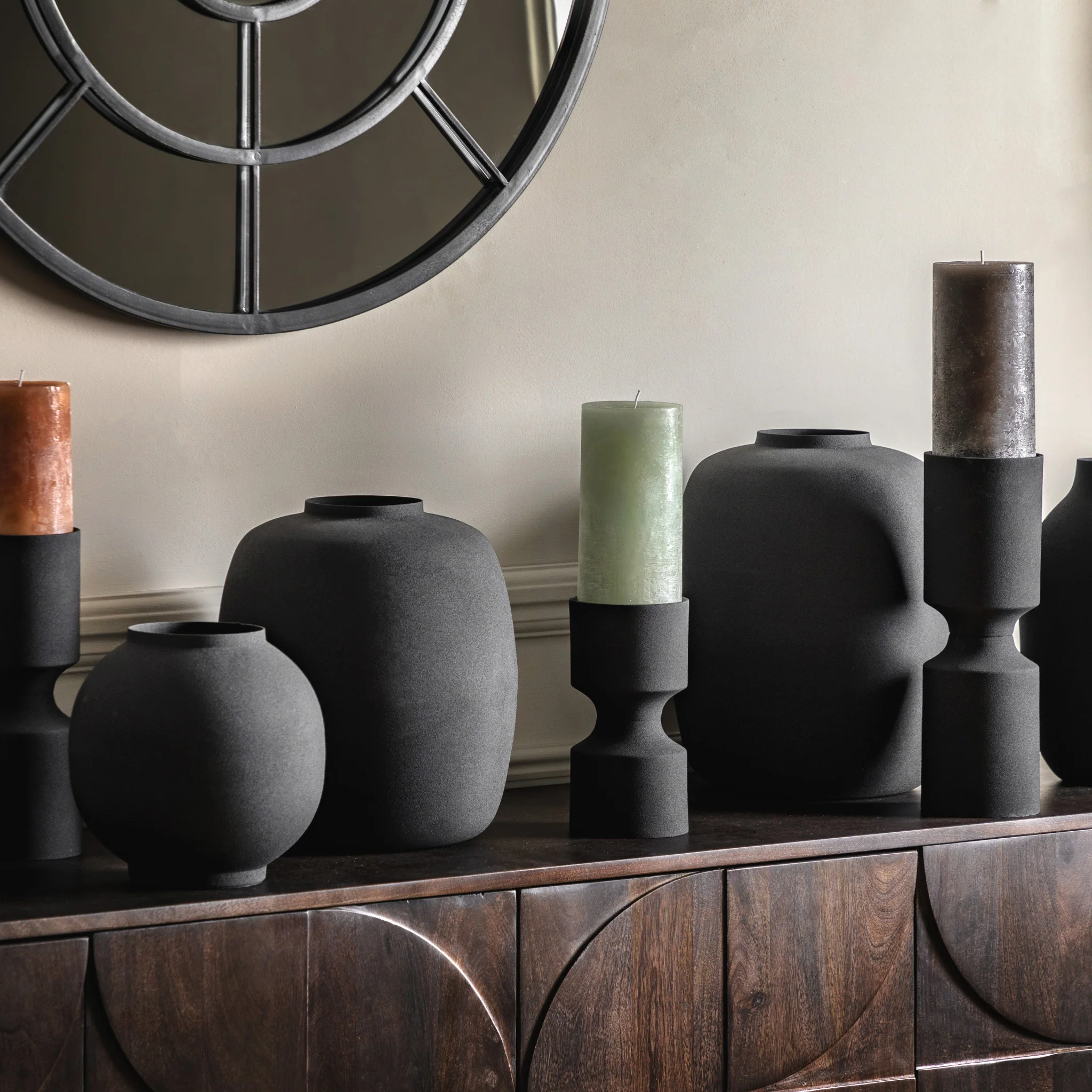 Zia Vase Black Set Of 2 - DHD Zia Vase Black 2Pk - Image 2