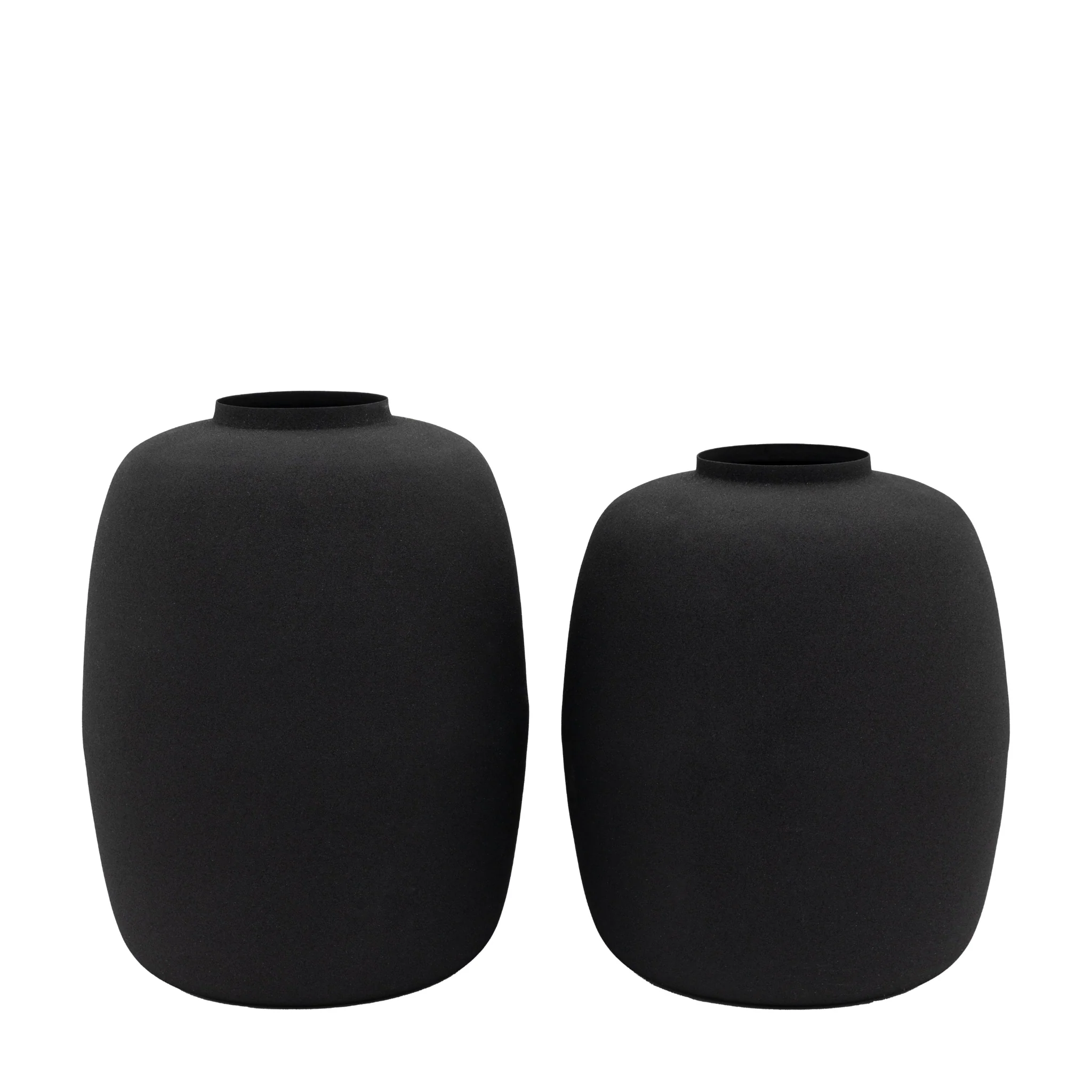 Zia Vase Black Set Of 2 - DHD Zia Vase Black 2Pk - Image 4